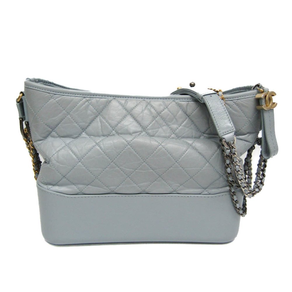 Chanel Gabriel Women's Leather Shoulder Bag Light Blue